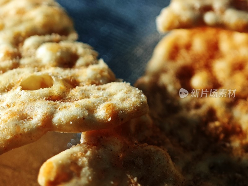 美味的饼干特写