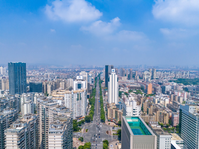 福建泉州城市交通航拍图