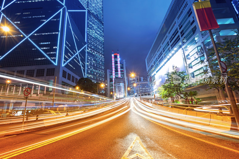 香港夜晚交通延时