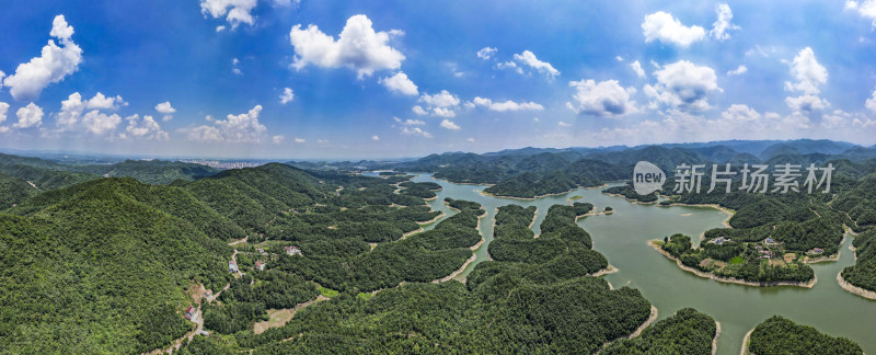 祖国大好河山湖北三道河风景区全景图