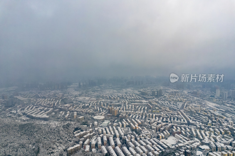 冬天雪景航拍