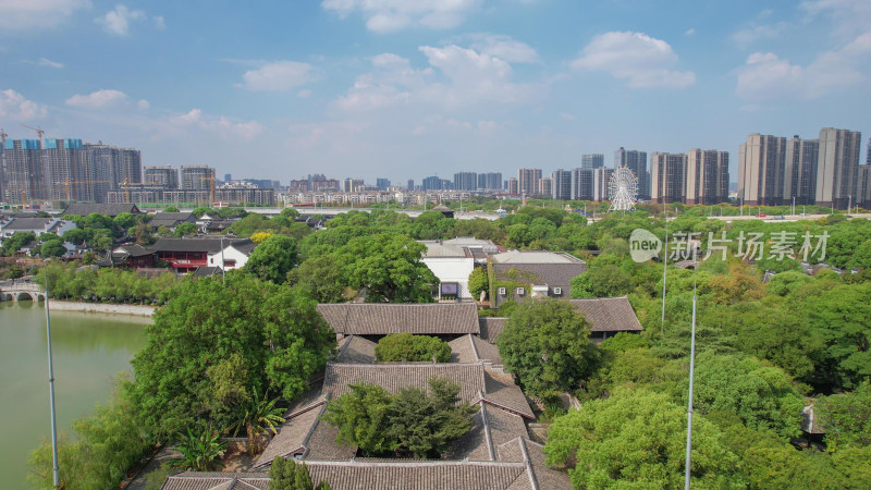 航拍江西南昌八大山人梅湖景区