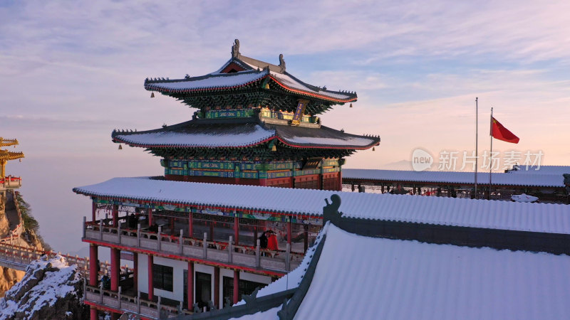 洛阳老君山冬季雪景