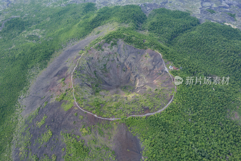 黑龙江黑河市五大连池火山群全景航拍