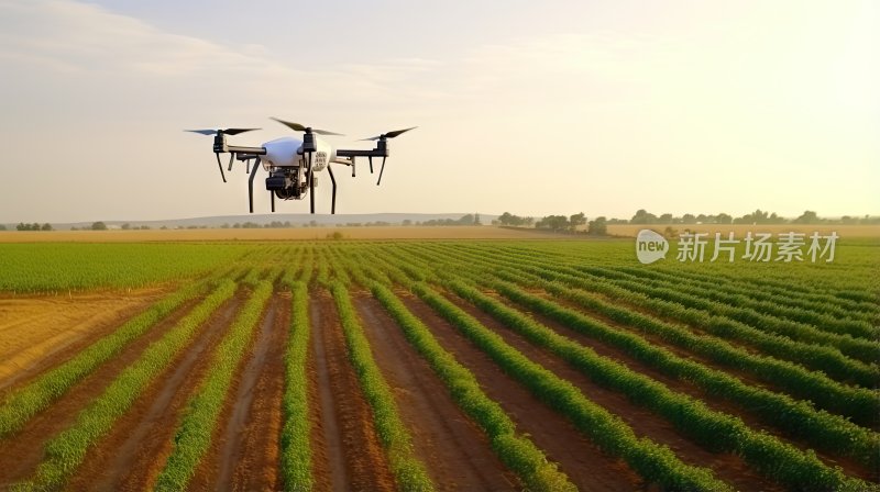 农业无人机喷洒农药作业现场