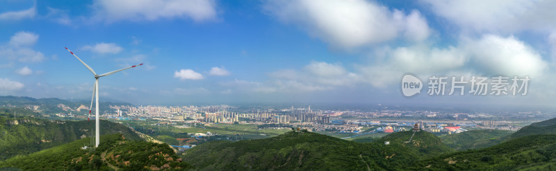 自然风景航拍荒山绿化生态环境