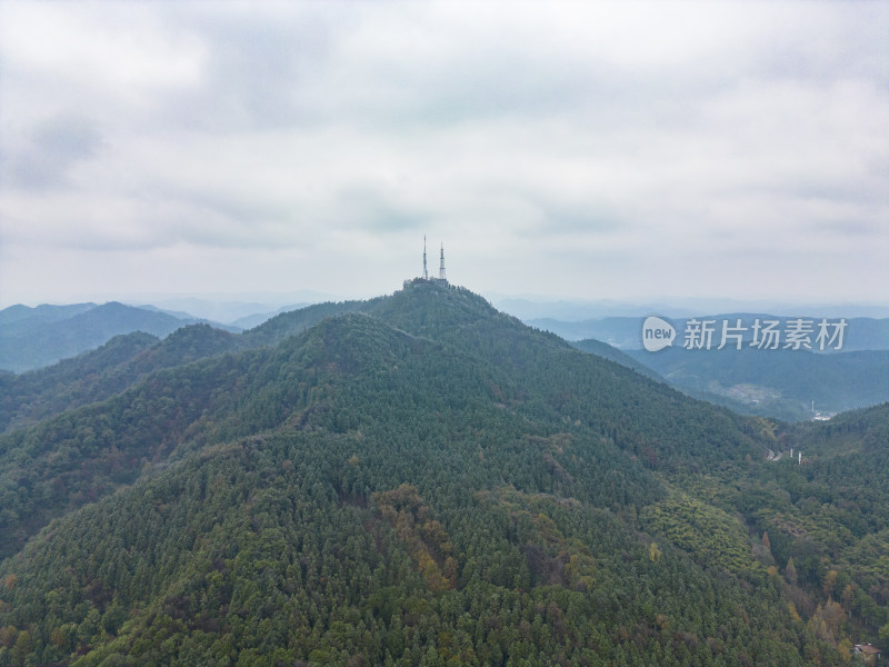 山川丘陵地貌航拍摄影图