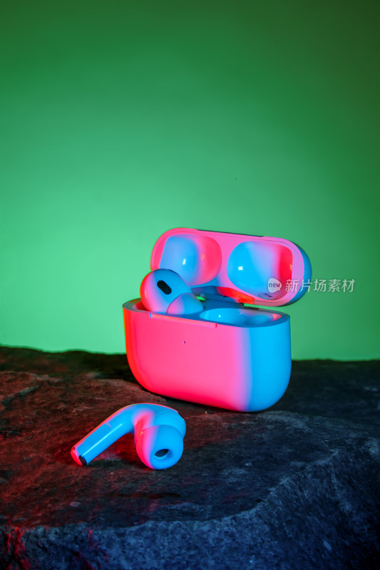 炫彩无线蓝牙耳机特写