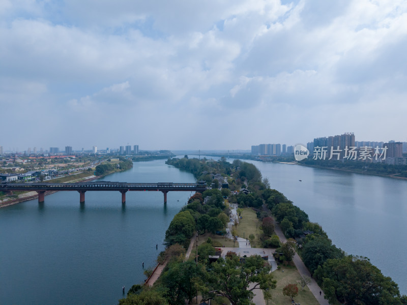 湖南衡阳东洲岛衡阳湘江风光