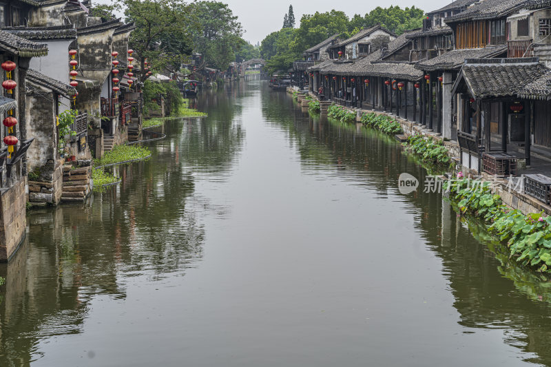 浙江嘉兴西塘古镇江南水乡风景