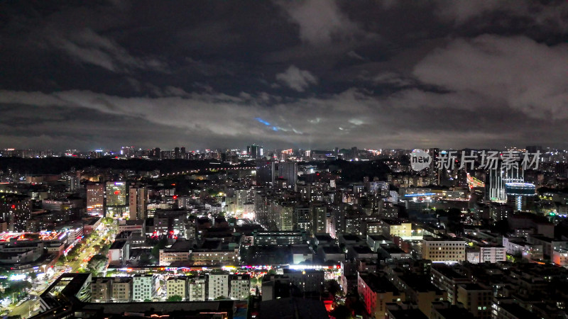 广东深圳龙华区城市建设航拍图