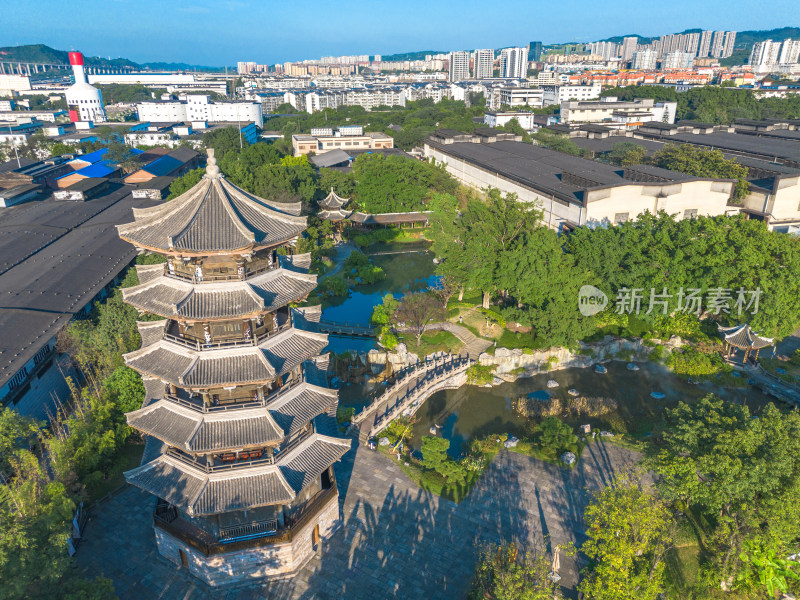 四川宜宾五粮液旅游景区航拍