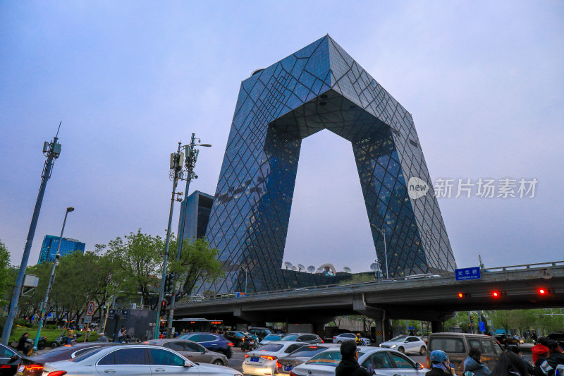 北京国贸城市夜景街道