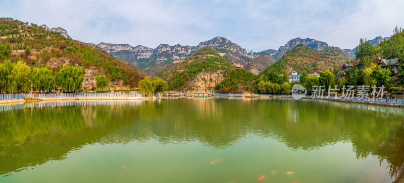 淄博潭溪山秋天山水风景