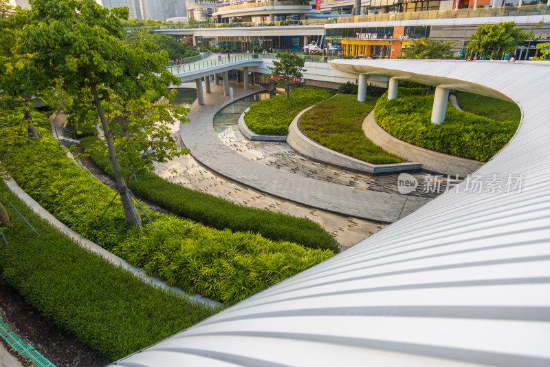 城市户外景观带俯瞰