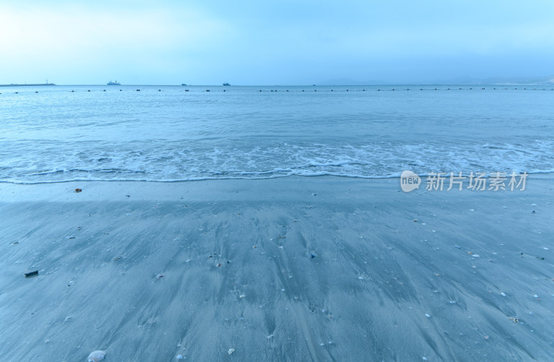 惠州双月湾旅游景区滨海沙滩海浪海景风光