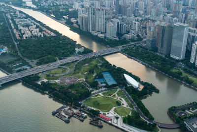 俯瞰广州城市全景