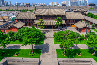 山西省大同市辽代华严寺历史文化风光