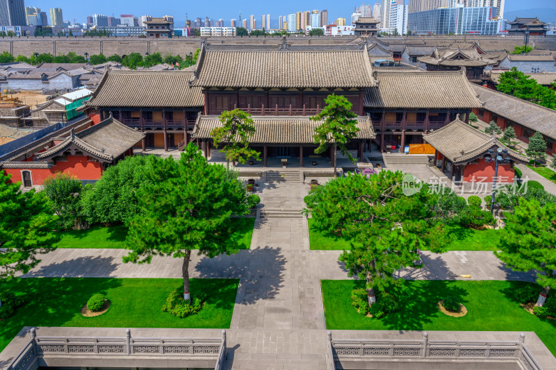 山西省大同市辽代华严寺历史文化风光