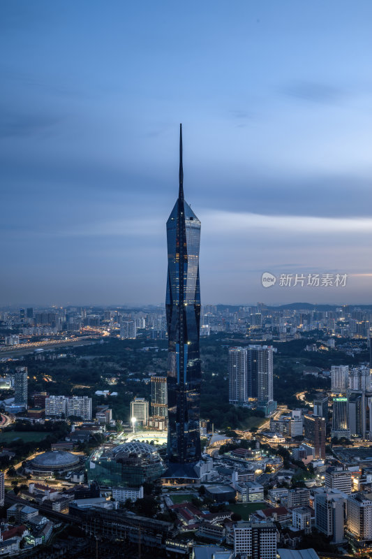 马来西亚吉隆坡莫迪卡石油双子塔夜景