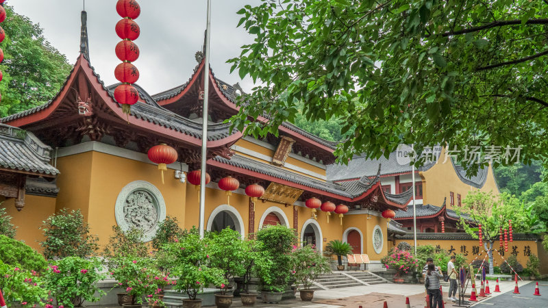 杭州飞来峰景区上天竺法喜禅寺古建筑