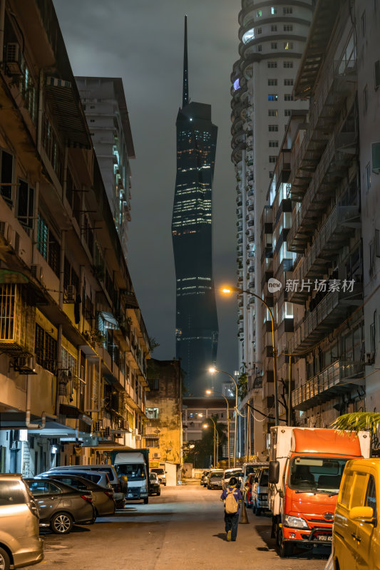 马来西亚吉隆坡莫迪卡石油双子塔夜景