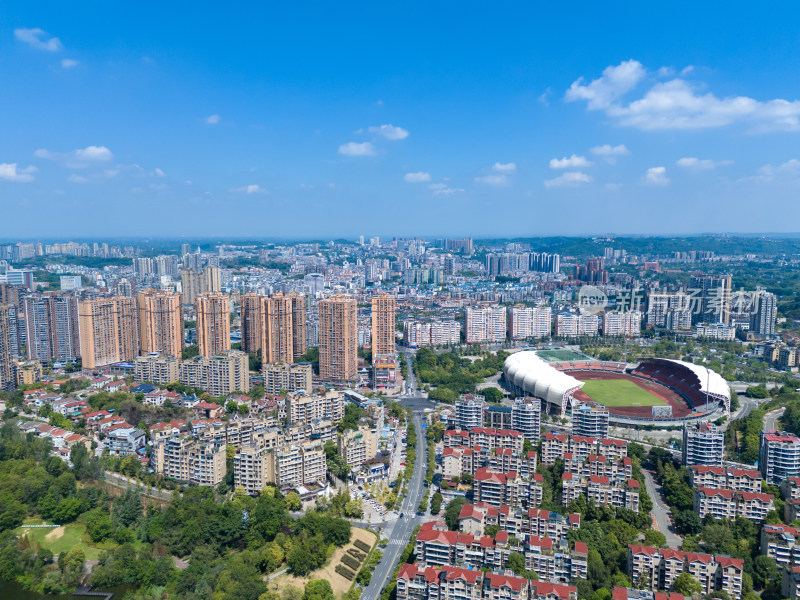 四川自贡城市大景自贡城市建设