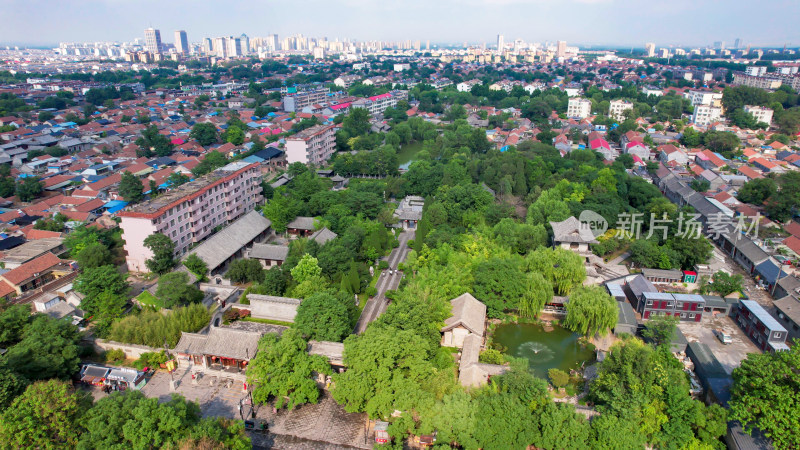 山东青州城市风光青州古城航拍