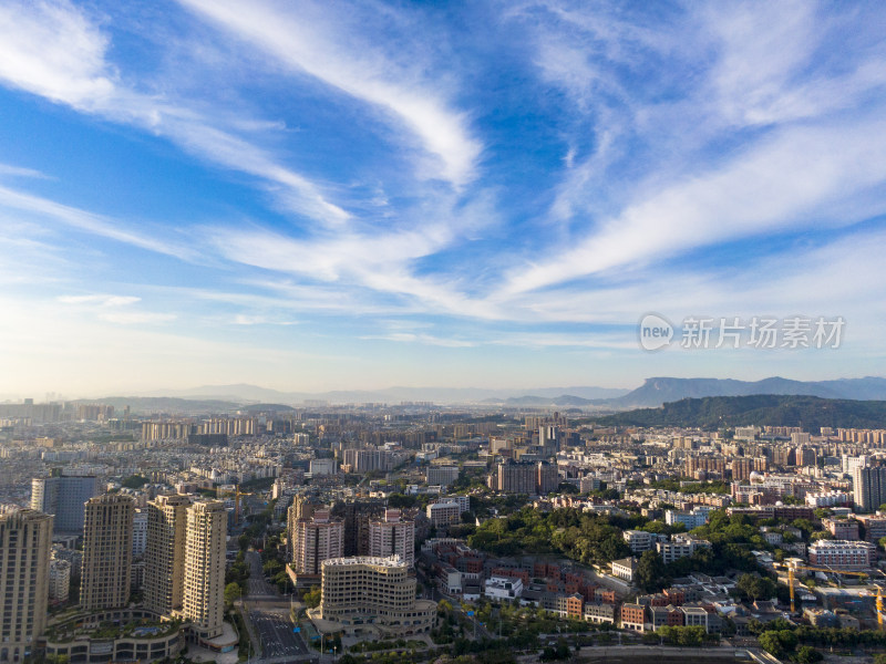 福建福州城市风光交通航拍摄影图