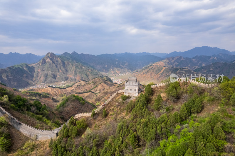 天津蓟州黄崖关长城旅游景区自然风光航拍