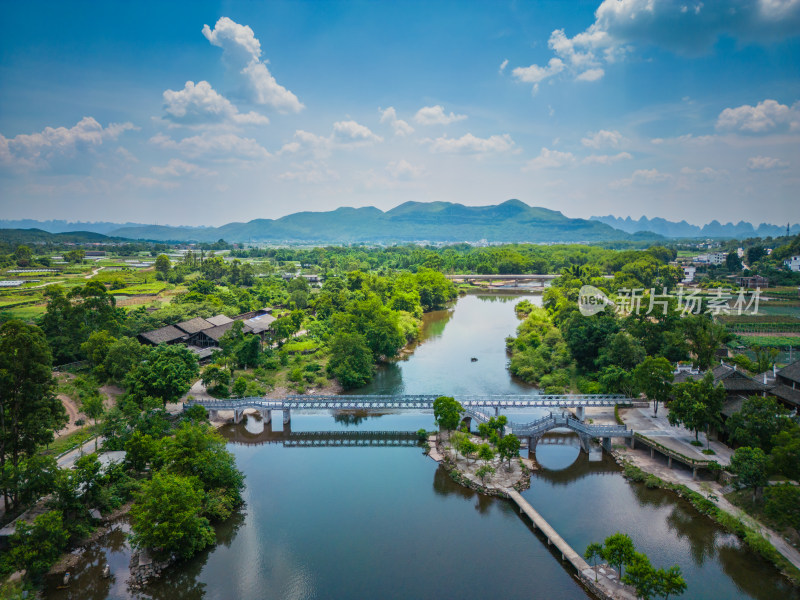 桂林自然风光4A景区东漓古村