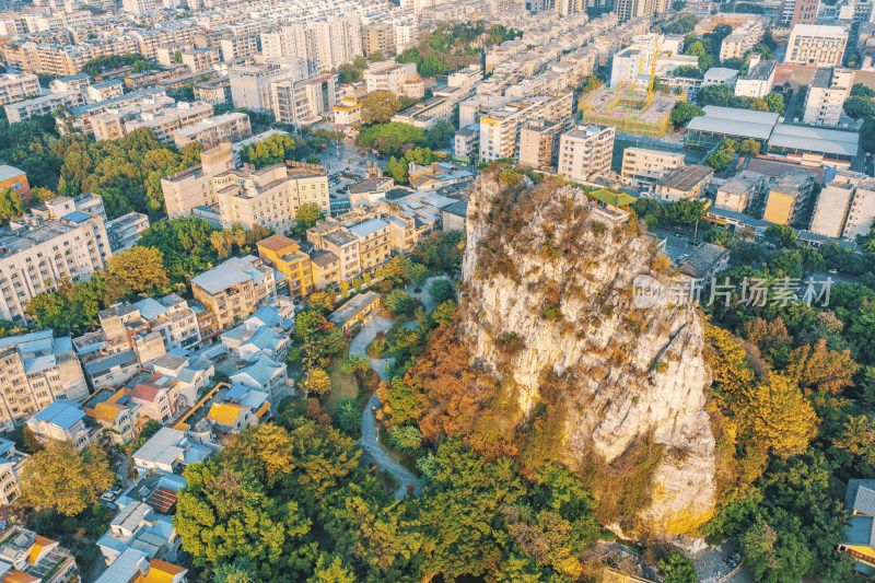 广西柳州箭盘山公园航拍