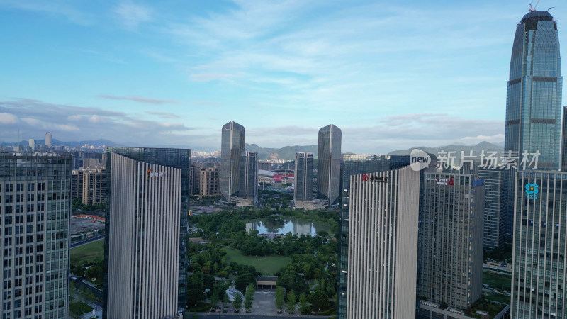 航拍浙江台州城市大景