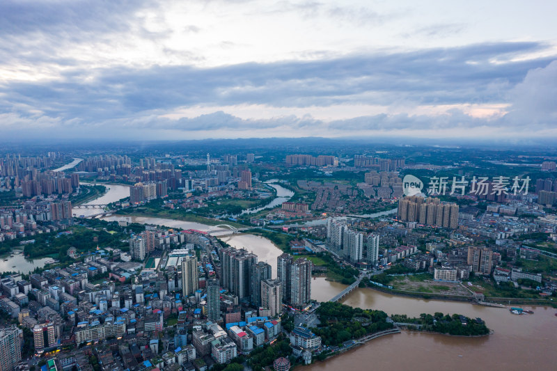 航拍衡阳城市风光