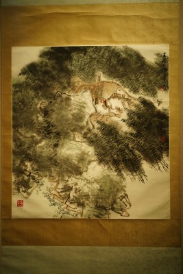 四川成都市天府美术馆展览的珍贵艺术字画