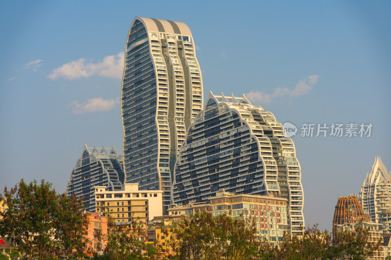 西双版纳景洪市的建筑和景观