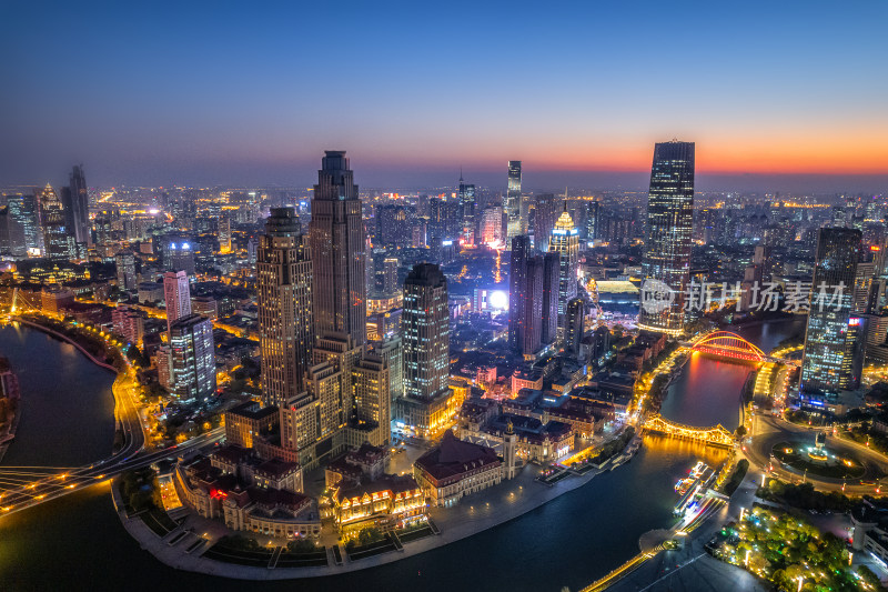 天津城市天际线夜景