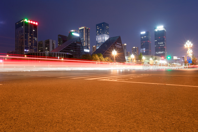 成都交子金融中心夜景天际线