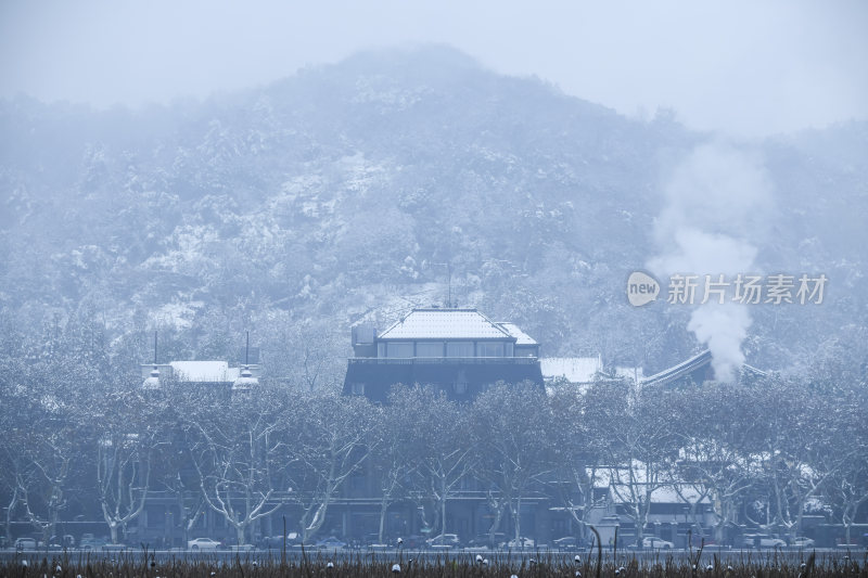 杭州冬天江南雪景