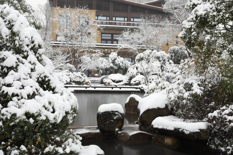 杭州闲湖城冬季建筑景观