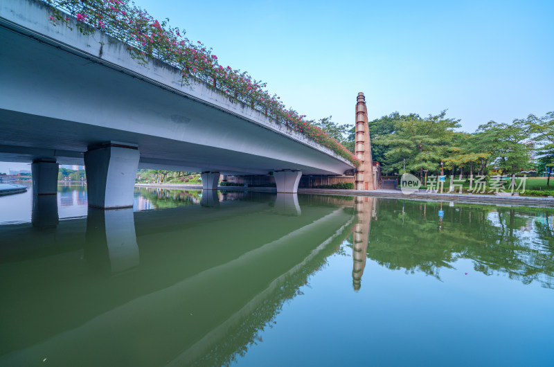 佛山千灯湖公园城市桥梁建筑