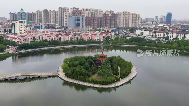 河北沧州城市风光航拍