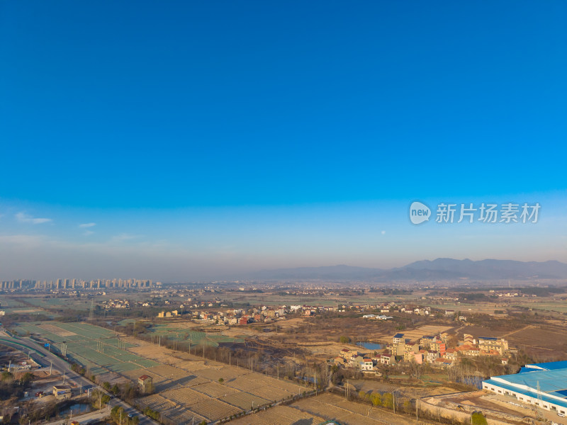 乡村田园风光航拍全景