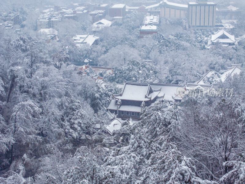 长沙岳麓书院雪景