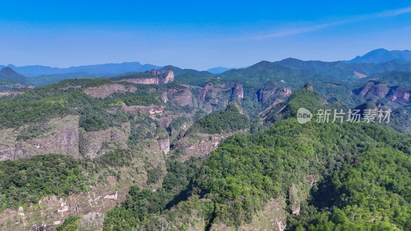 泰宁大金湖丹霞地貌5A景区航拍图