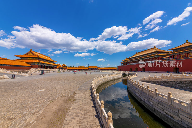 北京故宫太和门午门金水桥