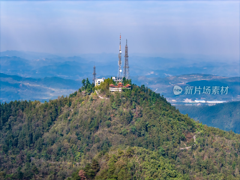 湖南怀化电视塔航拍图