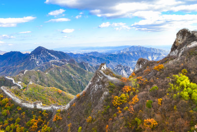 万里长城秋天自然风景