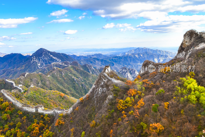 万里长城秋天自然风景