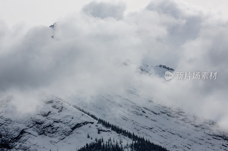 落基山的雪山